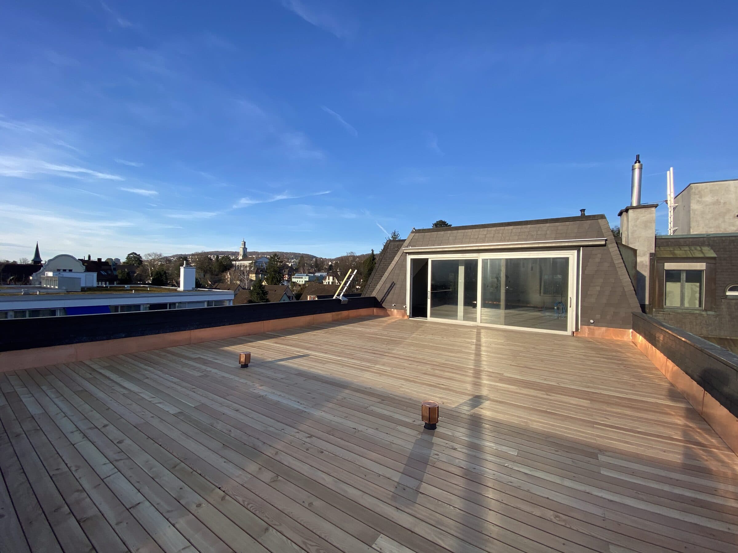 Rooftop deck in daylight